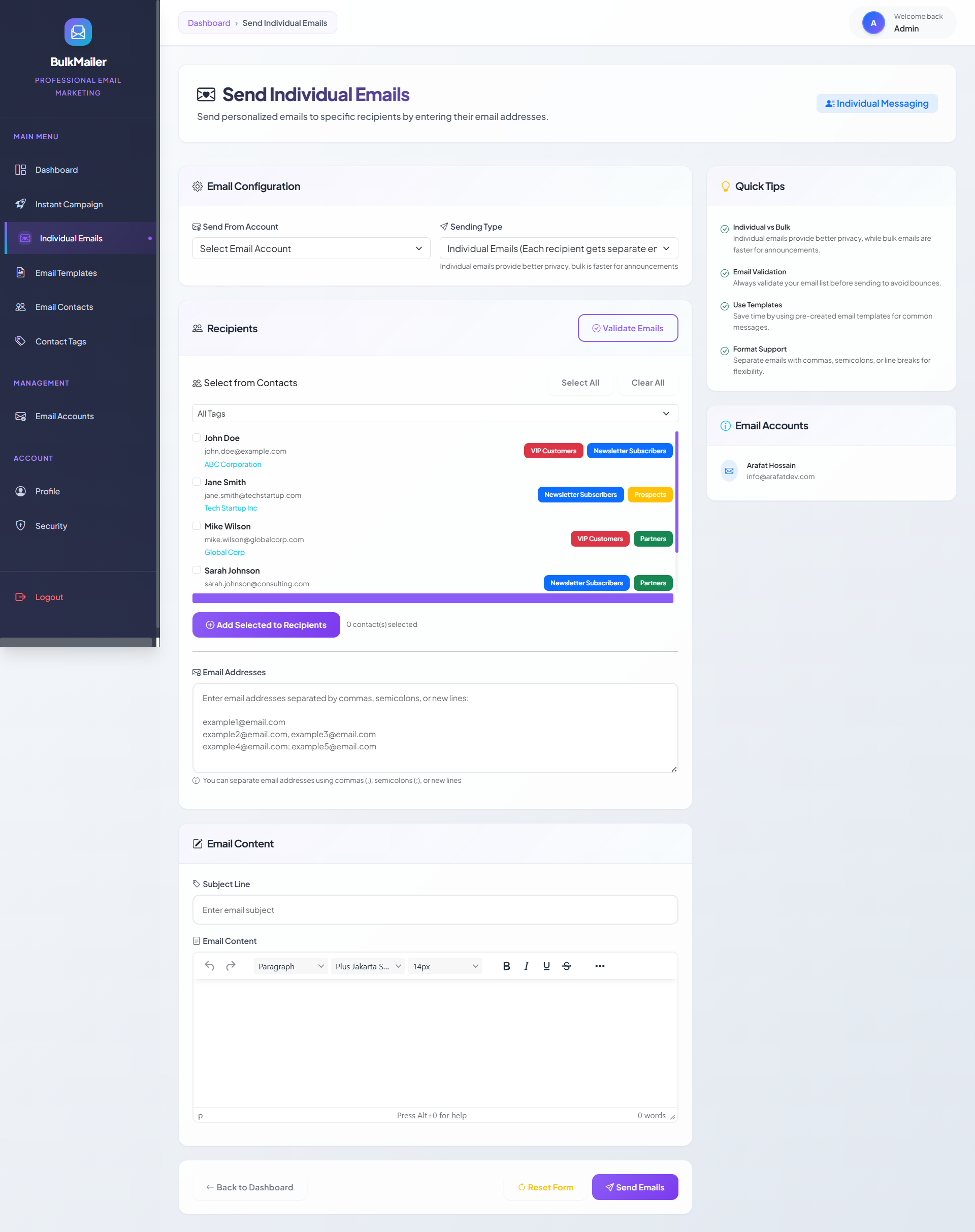 Individual Email